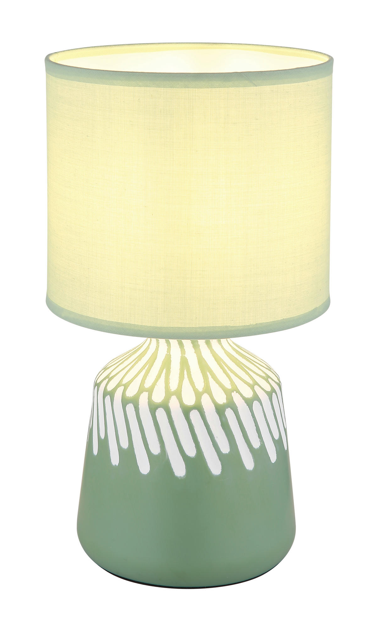 STONA LAMPA RELA  - pastelno zelena/bela, Osnovno, tekstil/plastika (17,5/31,5cm)