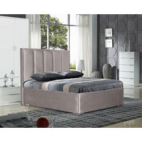 TAPACIRANI KREVET 180/200 cm      - boja hroma, Osnovno, drvo/pločasti materijal (180/200cm) - Hom`in