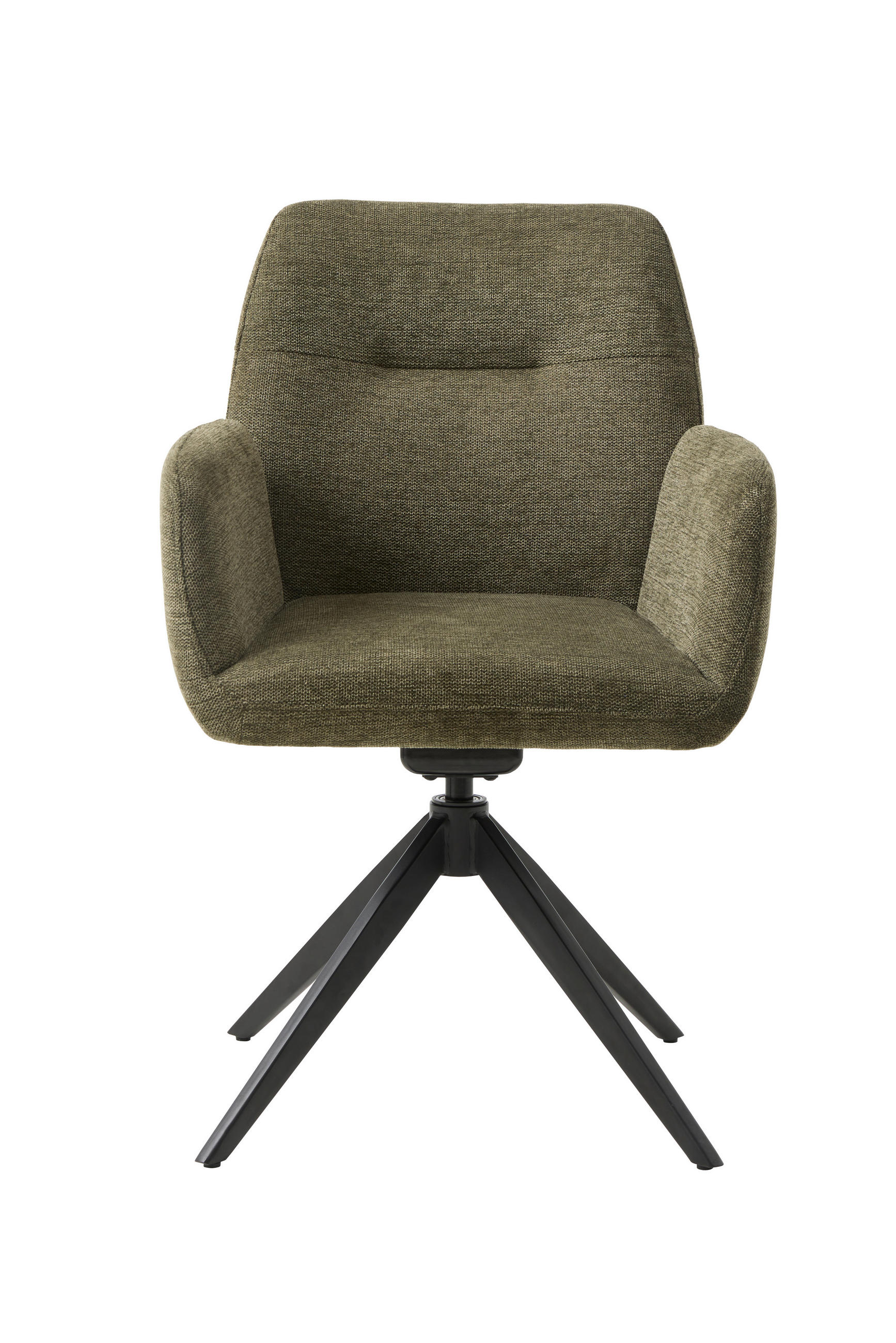 ARMLEHNSTUHL  in  - Schwarz/Olivgrün, MODERN, Textil/Metall (57,5/88/62cm) - Livetastic