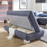 HOCKER Flachgewebe Dunkelblau - Chromfarben/Dunkelblau, Design, Kunststoff/Textil (156/43/74cm) - Xora