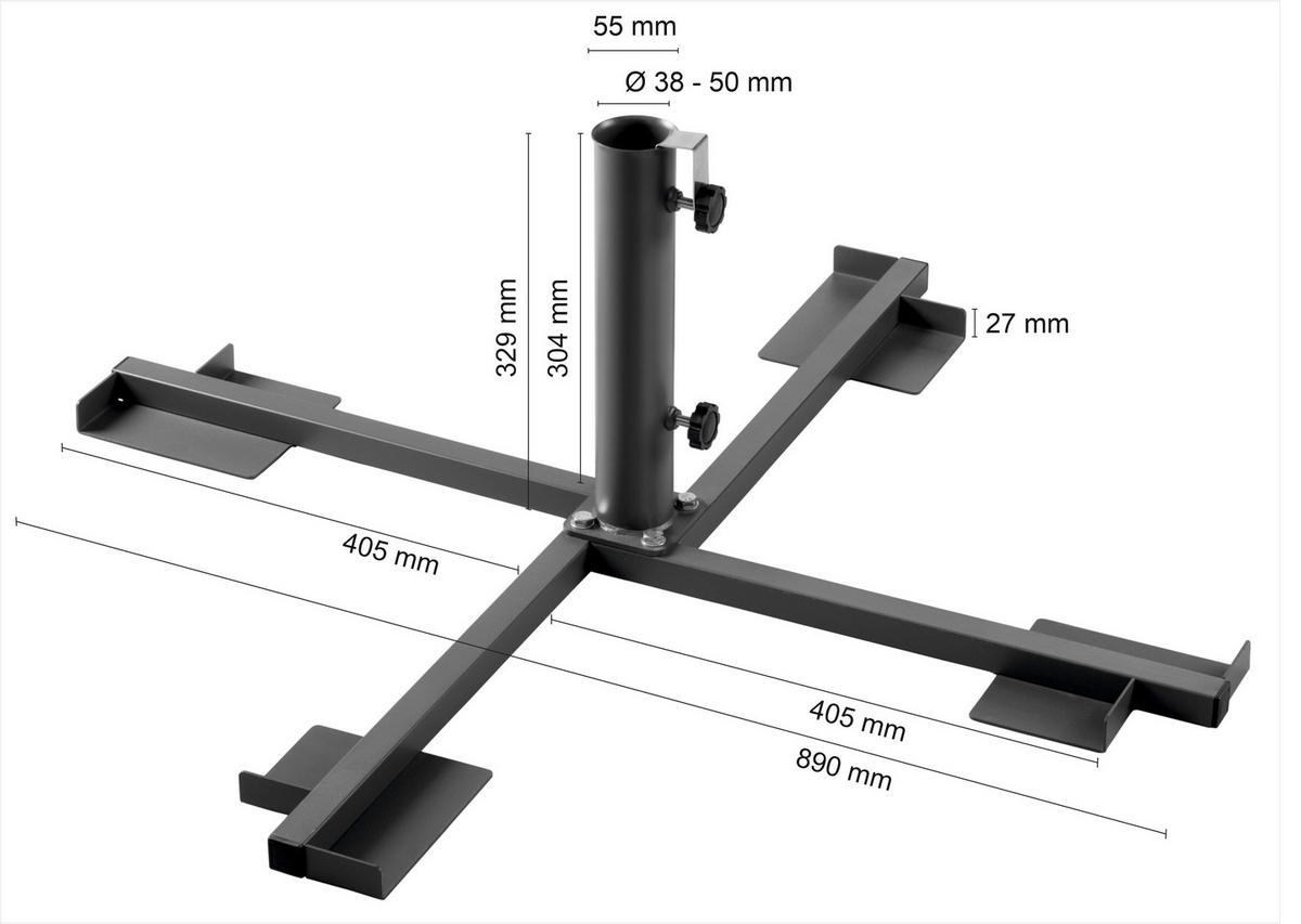 Schirmständer Metall Anthrazit  - Anthrazit, Basics, Metall - Schneider