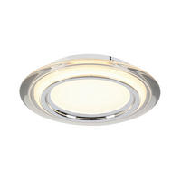 LED-DECKENLEUCHTE 35/6 cm   - Chromfarben/Transparent, Design, Kunststoff/Metall (35/6cm) - Novel