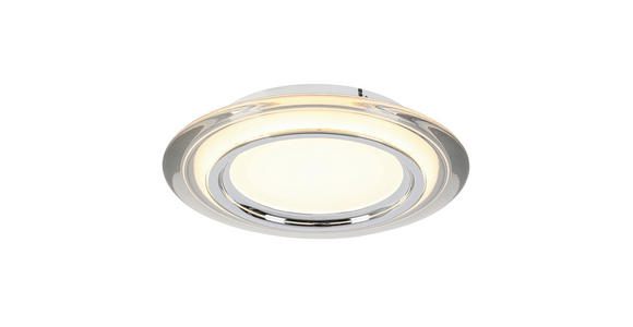LED-DECKENLEUCHTE 35/6 cm   - Chromfarben/Transparent, Design, Kunststoff/Metall (35/6cm) - Novel
