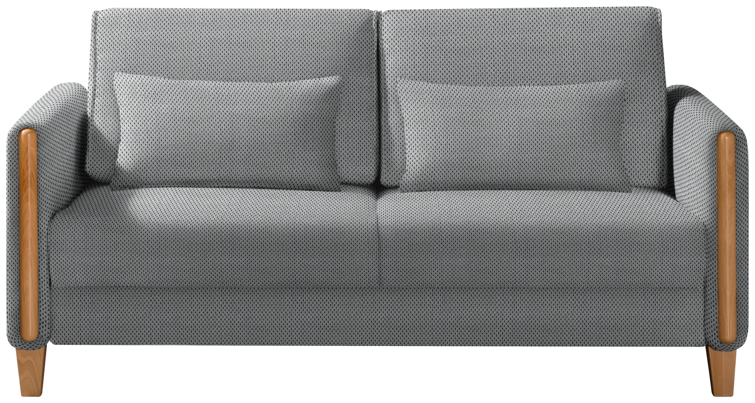 SCHLAFSOFA in Webstoff Grau, Buchefarben  - Buchefarben/Grau, Design, Holz/Textil (174/88/104cm) - Niels Andersson
