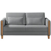 SCHLAFSOFA in Webstoff Grau, Buchefarben  - Buchefarben/Grau, Design, Holz/Textil (174/88/104cm) - Niels Andersson