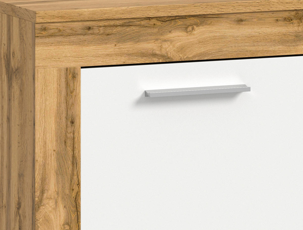 LOWBOARD JAM  in 160/37/40 cm  - Silberfarben/Eiche Wotan, Design, Holzwerkstoff/Kunststoff (160/37/40cm) - MID.YOU