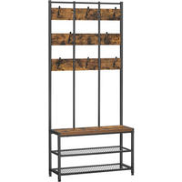 PREDSIEŇOVÝ NÁBYTOK, 84/182/30 cm - hnedá/čierna, Modern, kov/kompozitné drevo (84/182/30cm) - MID.YOU