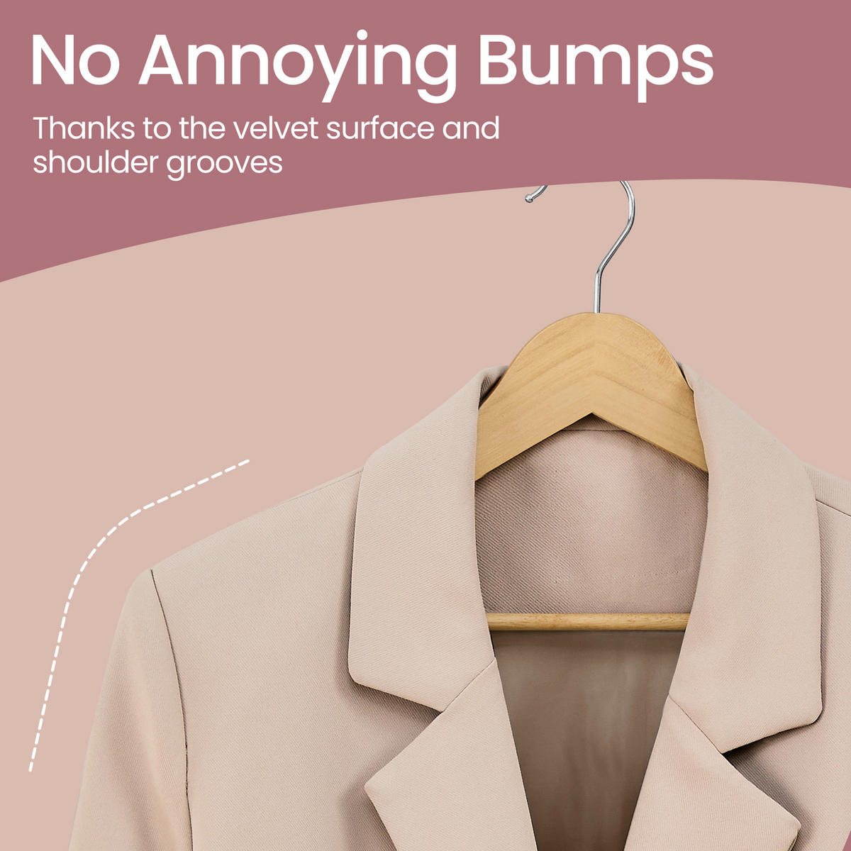 KLEIDERBÜGELSET Metall, Holzwerkstoff  - Naturfarben, Trend, Holzwerkstoff/Metall (43/21/12cm) - Boxxx