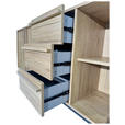 SIDEBOARD WABI  in 180/81/40 cm  - Eichefarben/Schwarz, Design, Holz/Holzwerkstoff (180/81/40cm) - Xora