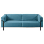 2,5-SITZER Cord Petrol  - Petrol/Schwarz, Design, Textil/Metall (216/67/96cm) - Johann Jakob