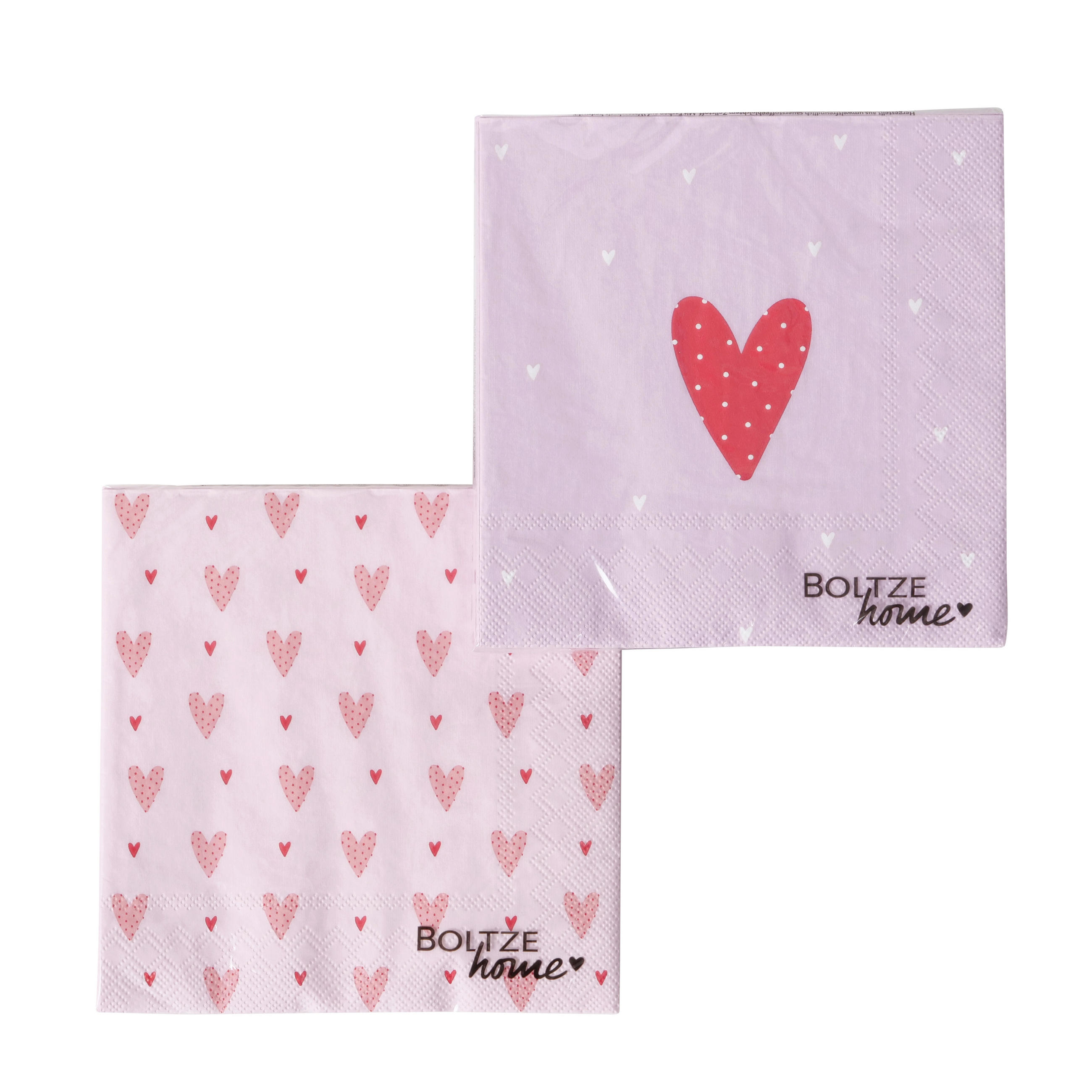 SZALVÉTA   16,5/16.5/3 cm  - rózsaszín, Basics, papír (16,5/16.5/3cm)