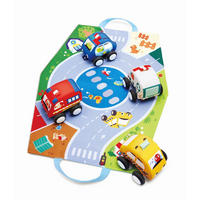 SPIELFAHRZEUG - Blau/Hellrot, Basics, Kunststoff/Textil (38/25/9,5cm) - Hape