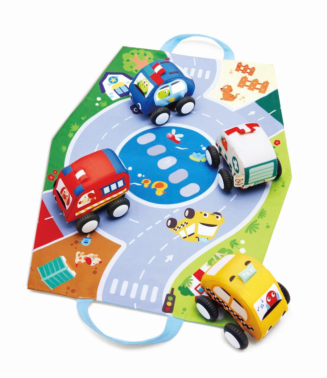 Hape Spielfahrzeug Hape Infant Toys Blau, Hellrot, Hellgelb, Salbeigrün 38x25x9.5 cm