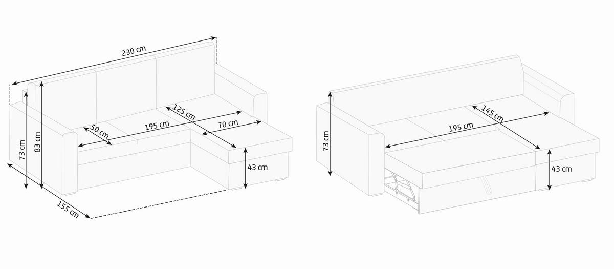 ROHOVÁ SEDACIA SÚPRAVA, textil, sivohnedá, tmavohnedá - čierna/sivohnedá, Konventionell, textil/plast (230/155cm) - Carryhome