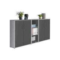 AKTENSCHRANK Anthrazit, Hellgrau  - Anthrazit/Hellgrau, MODERN, Holzwerkstoff (212,9/113,6/33cm) - MID.YOU