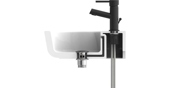 ABLAUFVENTIL  - Chromfarben/Schwarz, Basics, Metall (6,5cm) - Xora