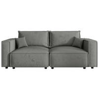 SOFA Webstoff Grau  - Schwarz/Grau, MODERN, Kunststoff/Textil (250/68/104cm) - Xora