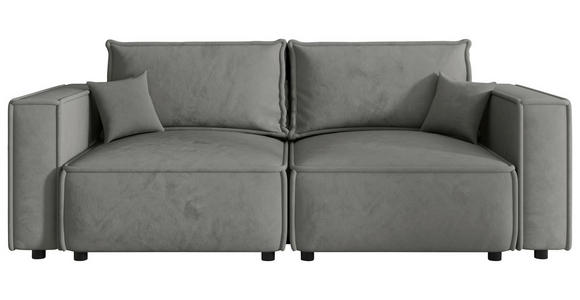 SOFA Webstoff Grau  - Schwarz/Grau, MODERN, Kunststoff/Textil (250/68/104cm) - Xora