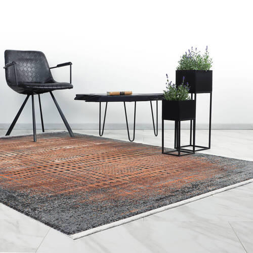 TKANÝ KOBEREC, 160/230 cm, terracotta - terracotta, Trend, textil/plast (160/230cm)