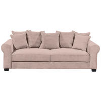 SCHLAFSOFA Cord Rosa  - Schwarz/Rosa, KONVENTIONELL, Kunststoff/Textil (250/95/125cm) - Hom`in