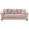 SCHLAFSOFA  mit Stoffauswahl, Liegefunktion, Rücken echt Cord Rosa  - Schwarz/Rosa, KONVENTIONELL, Kunststoff/Textil (250/95/125cm) - Hom`in