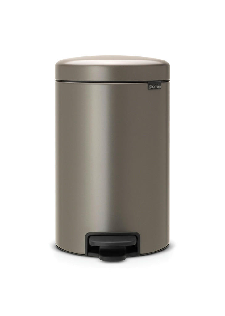 ABFALLEIMER NEW ICON 12 L  - Platinfarben, Design, Kunststoff/Metall (25,1/41,1/33,8cm) - Brabantia