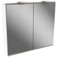SPIEGELSCHRANK 80/73/15,5 cm  - Weiß, MODERN, Glas/Holzwerkstoff (80/73/15,5cm) - MID.YOU