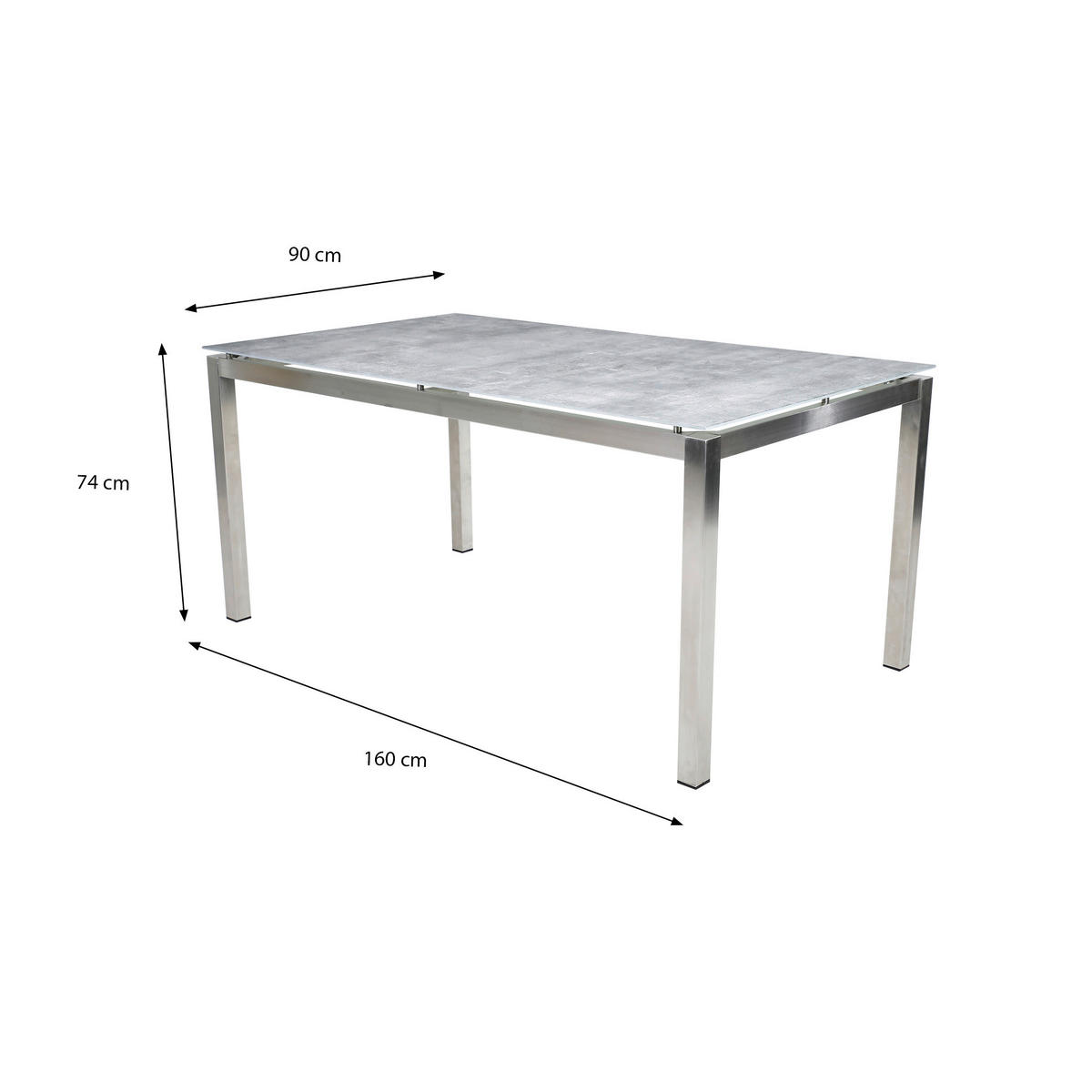 GARTENSET Teakholz Edelstahl  - Silberfarben/Teakfarben, MODERN, Glas/Holz - Gardenson