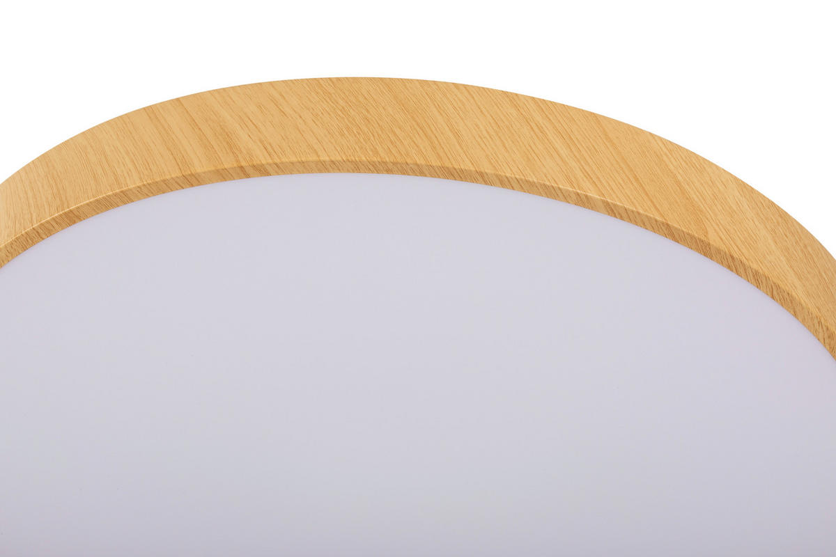 LED-DECKENLEUCHTE - Naturfarben/Weiß, Trend, Kunststoff/Metall (50/13cm) - Novel