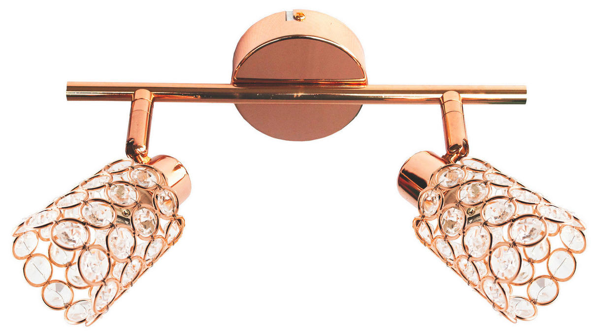 STRAHLER York 37/8/17 cm   - Transparent/Roségold, KONVENTIONELL, Glas/Metall (37/8/17cm)