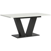 RAZTEGLJIVA MIZA, bela  - bela, Trend, leseni material (150-190/90/75cm)