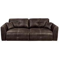 SCHLAFSOFA Mikrovelours Braun  - Chromfarben/Hellbraun, Modern, Kunststoff/Textil (245/85/115cm) - Livetastic