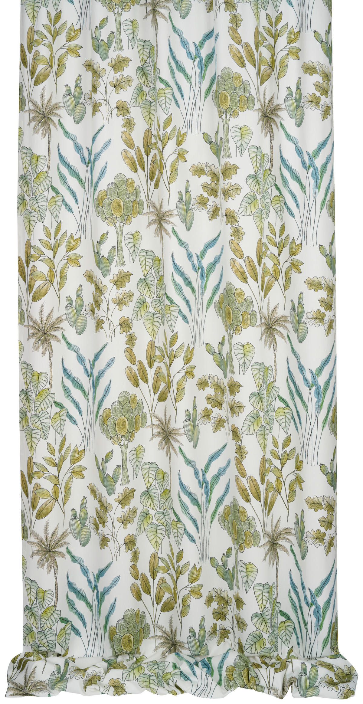 VORHANGSTOFF per lfm blickdicht  - Petrol/Hellgrün, Design, Textil (140cm) - Esposa