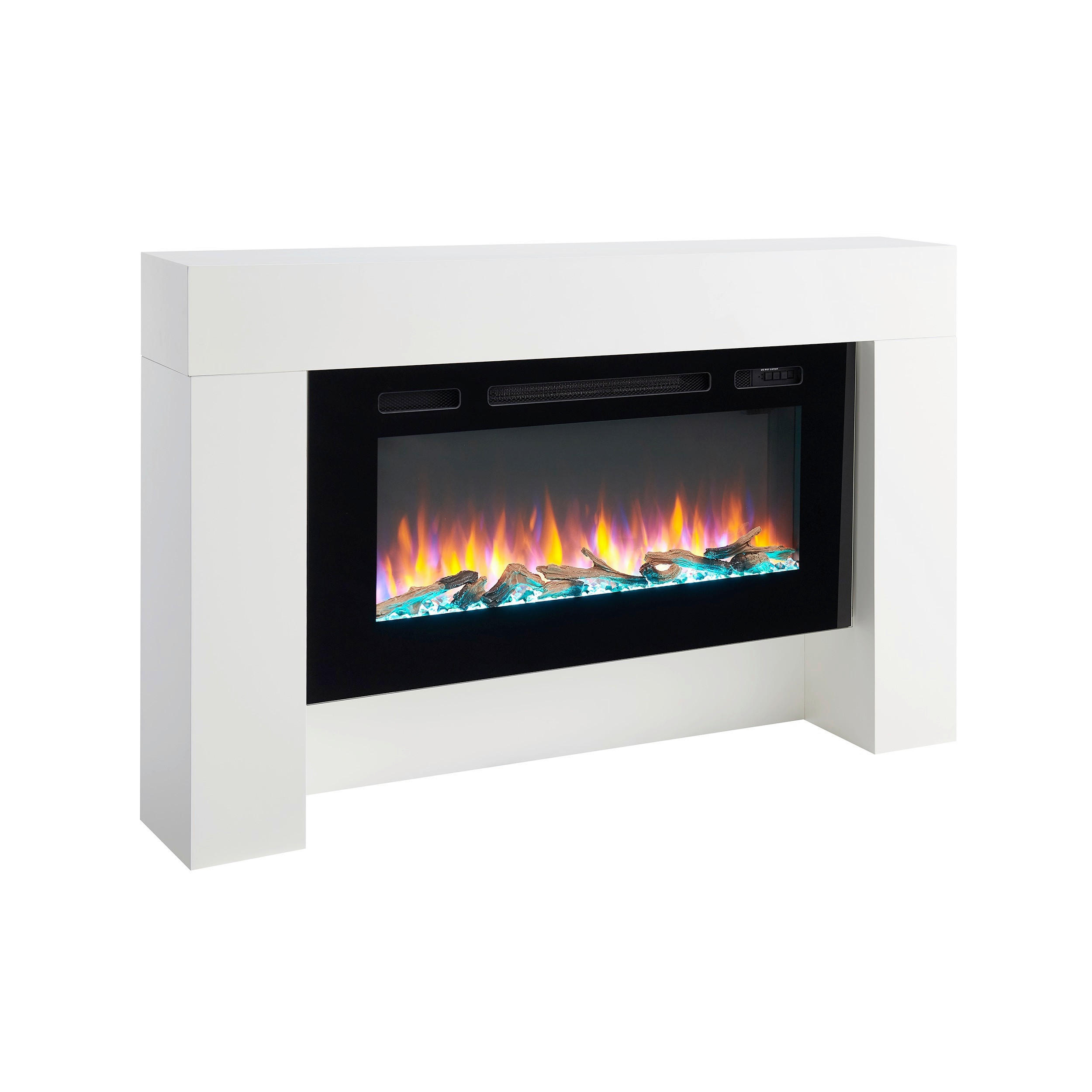 ELEKTROKAMIN - Weiß, Basics, Holzwerkstoff/Metall (156/33/34cm)