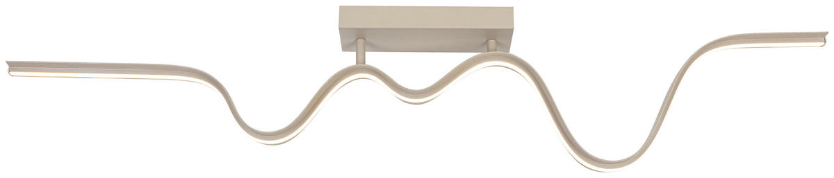 DECKENLEUCHTE 100/8/20,5 cm   - Sandfarben, Trend, Kunststoff/Metall (100/8/20,5cm) - Collet's Monde