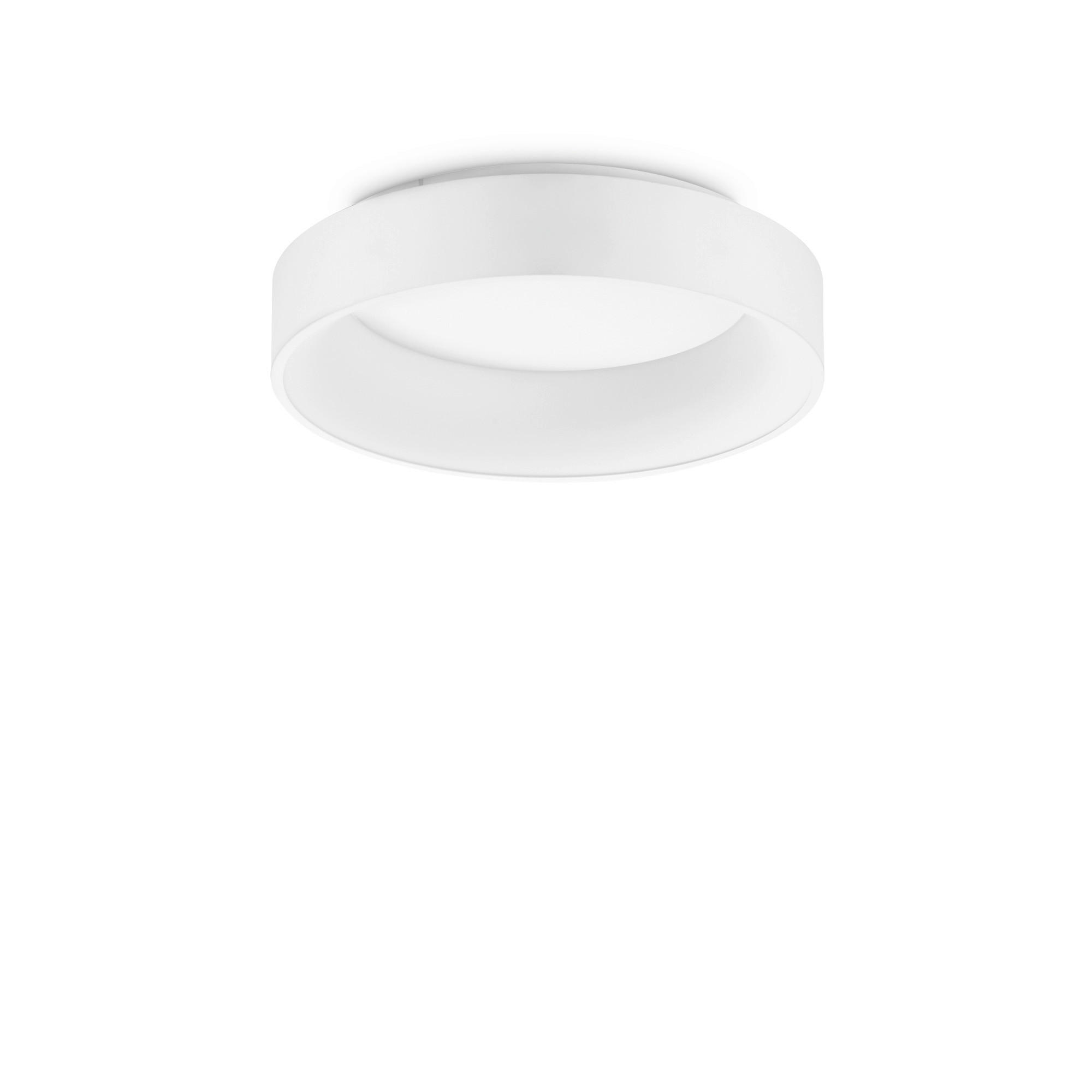 LED-DECKENLEUCHTE Ziggy 45/11 cm   - Weiß, Basics, Kunststoff/Metall (45/11cm) - Ideal Lux