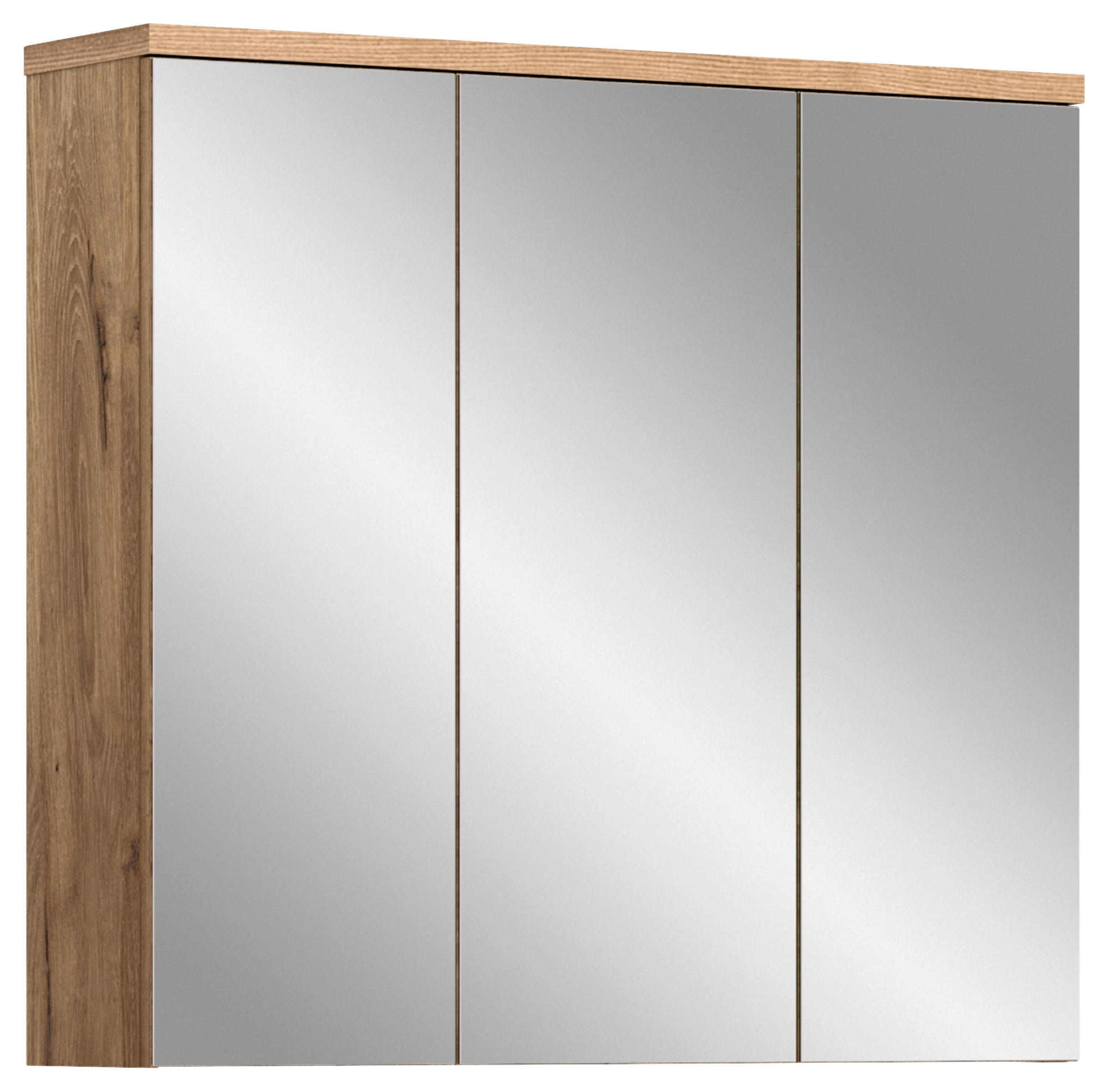 OMARA Z OGLEDALOM 75/80/20 cm  - Moderno, steklo/leseni material (75/80/20cm) - MID.YOU