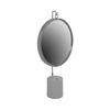 SCHMINKSPIEGEL  - Silberfarben/Weiß, LIFESTYLE, Glas/Metall (41/75/14cm) - Kayoom