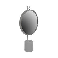 SCHMINKSPIEGEL  - Silberfarben/Weiß, LIFESTYLE, Glas/Metall (41/75/14cm) - Kayoom