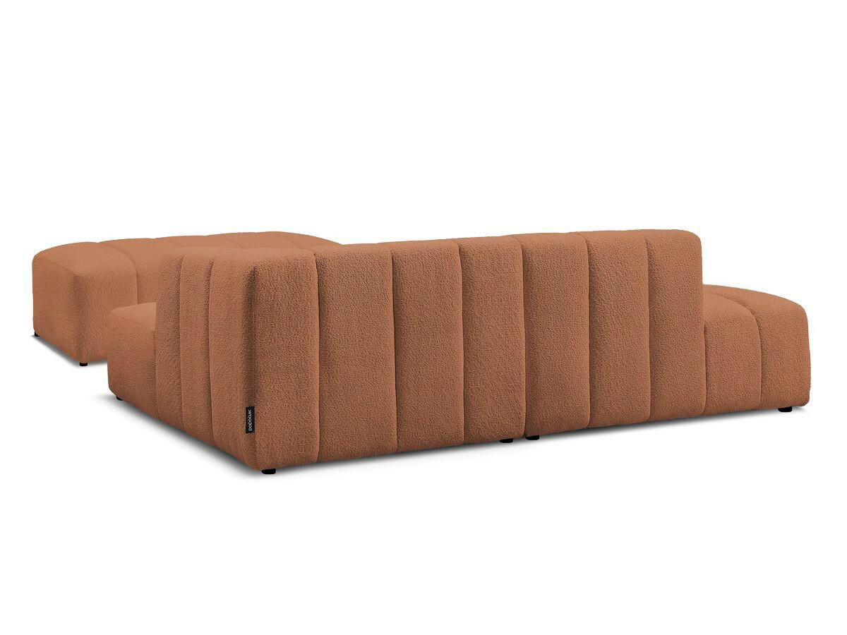 ECKSOFA  ANNECY Orange Bouclé  - Schwarz/Orange, MODERN, Kunststoff/Textil (262/170cm)