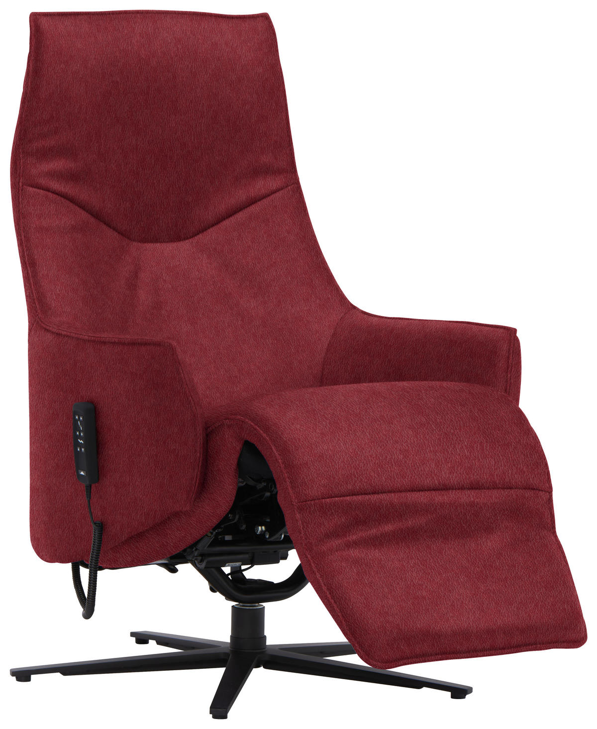 RELAXSESSEL in Leder Rot  - Anthrazit/Rot, Design, Leder/Metall (70/85/112cm) - Himolla Komfortklass