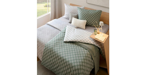 WENDEBETTWÄSCHE Wycom Satin 140/200 cm  - Grün, KONVENTIONELL, Textil (140/200cm) - Esposa