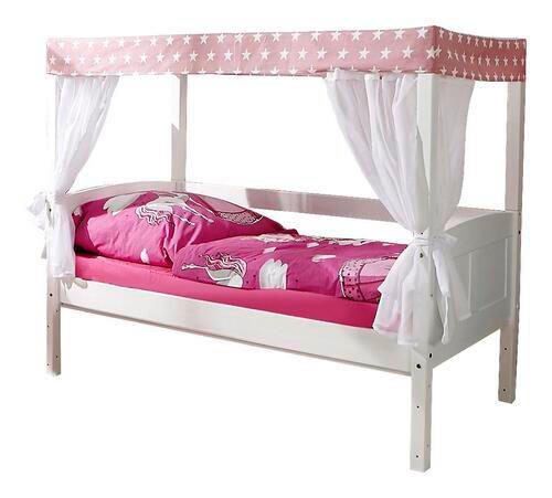 POSTEL S NEBESY, 80/160 cm, růžová, bílá - bílá/růžová, Moderní, dřevo (80/160cm) - MID.YOU