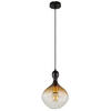 HÄNGELEUCHTE 23/120 cm   - Klar/Goldfarben, Design, Glas/Textil (23/120cm) - Globo