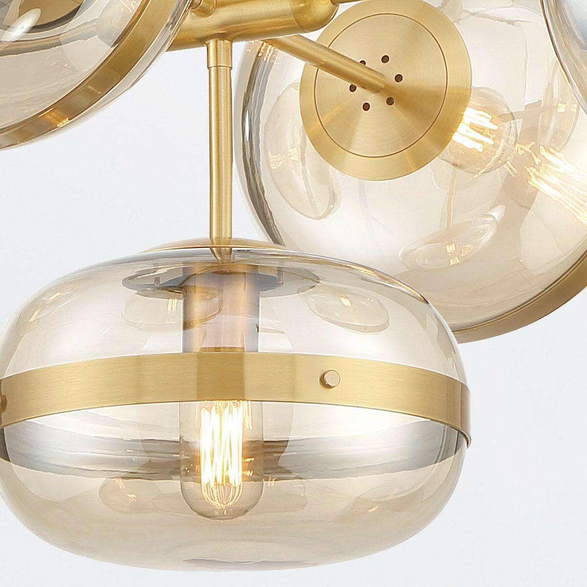 PENDELLEUCHTE 71/68,5 cm    - Messingfarben, Konventionell, Glas/Metall (71/68,5cm) - Elstead Lighting