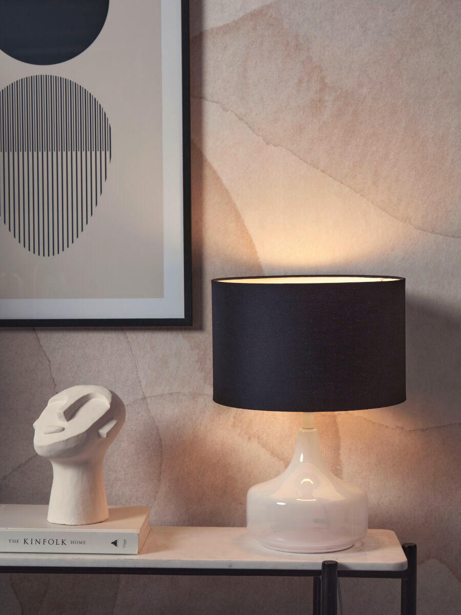 BORDSLAMPA 32/46 cm - svart, Trend, textil (32/46cm) - It's about Romi