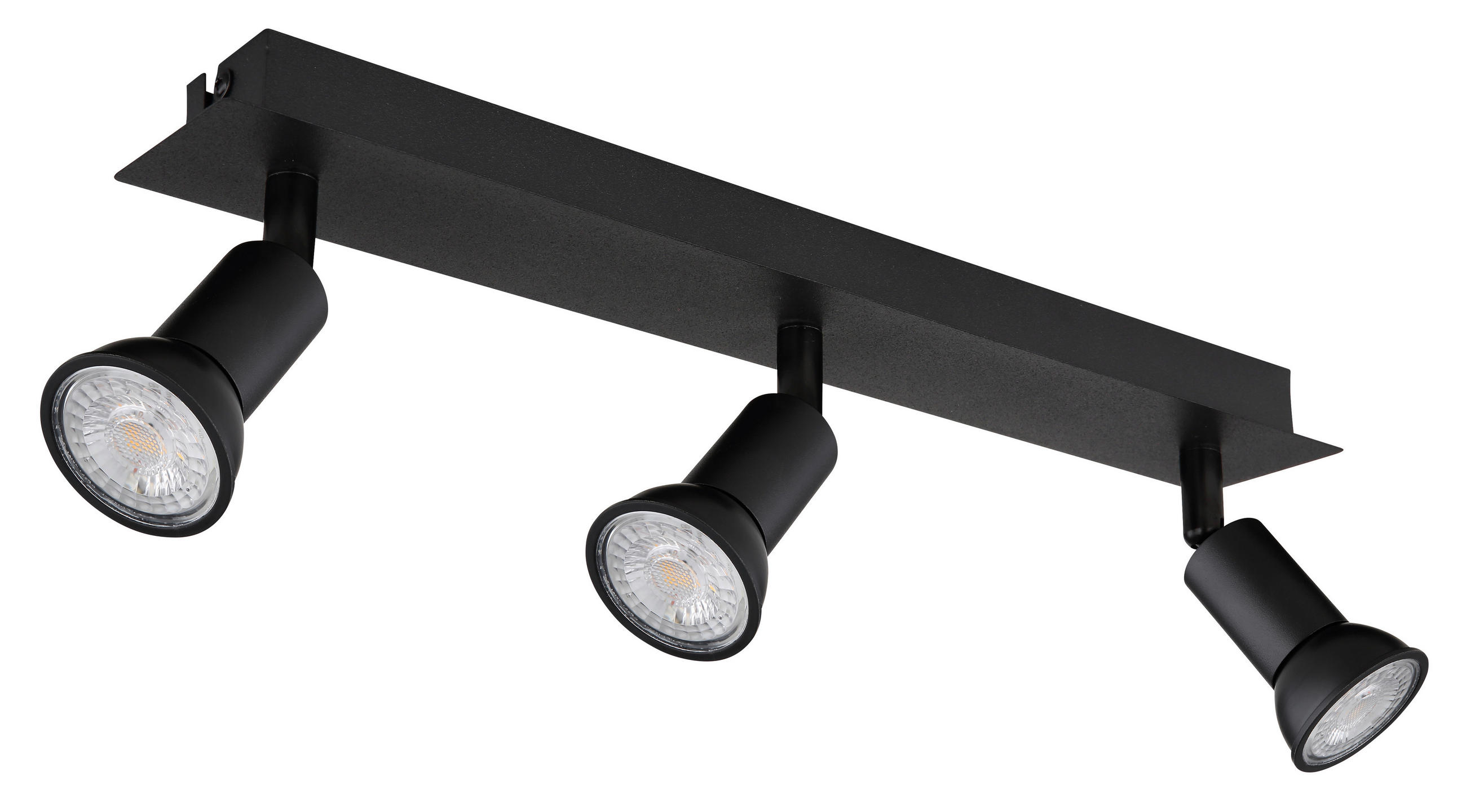 BODOVÉ SVÍTIDLO, 35 W/GU10, 40/6/9 cm - černá, Design, kov (40/6/9cm) - Globo