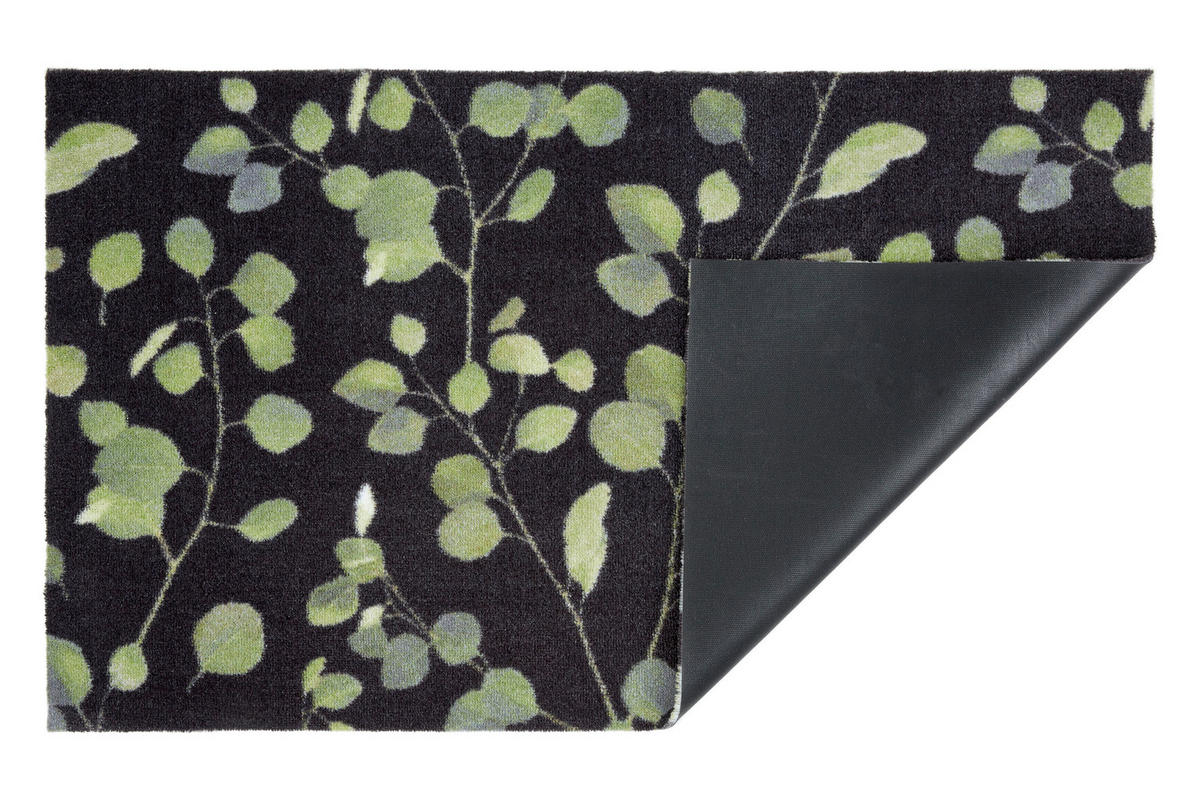 FUßMATTE 66/110 cm  - Schwarz/Grün, Design, Textil (66/110cm) - Esposa