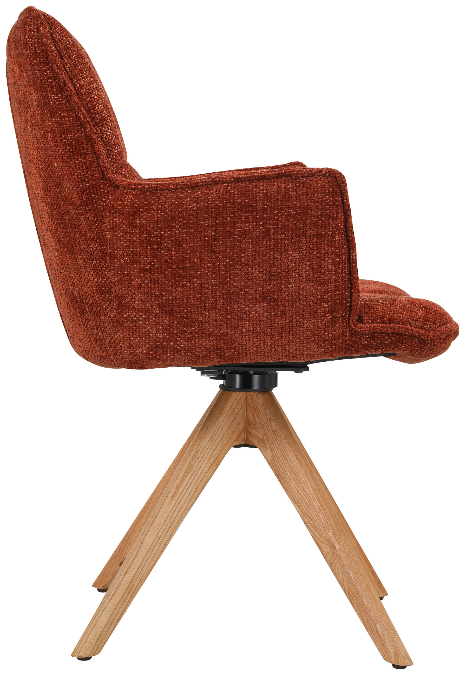 ARMLEHNSTUHL  in Eisen Chenille  - Eichefarben/Rostfarben, Design, Holz/Textil (59,5/88,5/63cm) - Novel