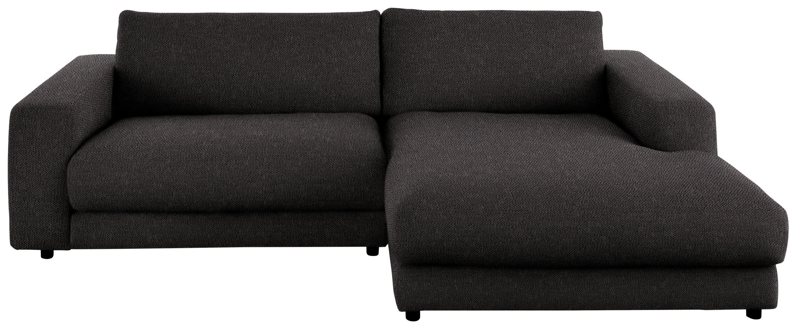 ECKSOFA in Flachgewebe Schwarz  - Schwarz, Design, Kunststoff/Textil (270/190cm) - Lomoco
